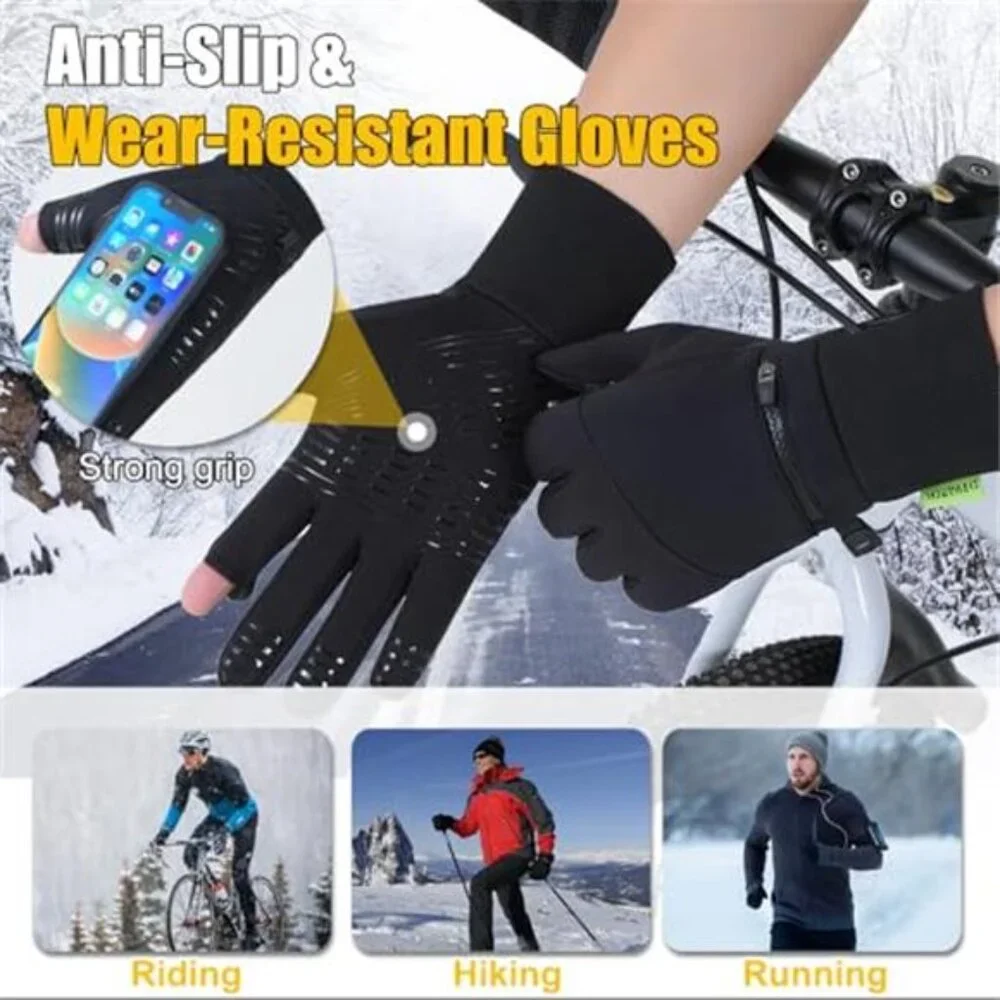 Unisex Winter Gloves Waterproof Touchscreen Thermal Snow Gloves